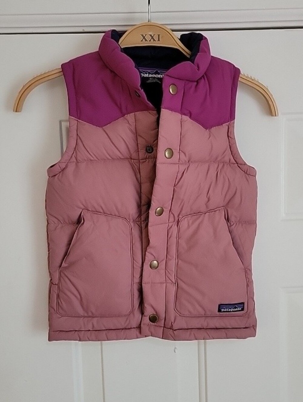Patagonia Girls' Pink & Magenta Puffer Vest Biby 5T